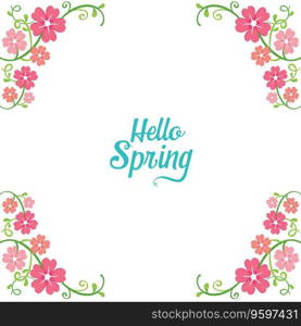 Spring floral decorating frame vector image
