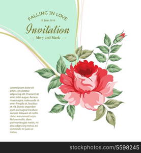 Spring flower for vintage card. Vector illustration.