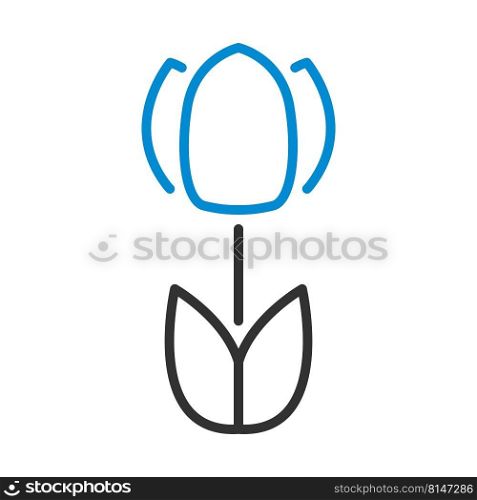 Spring Flower Icon. Editable Bold Outline With Color Fill Design. Vector Illustration.