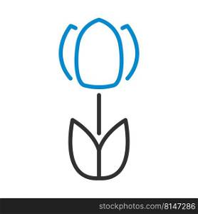 Spring Flower Icon. Editable Bold Outline With Color Fill Design. Vector Illustration.