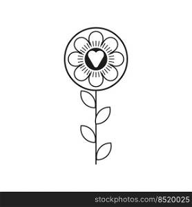 Spring flower icon. Plant leaf sign. Floral pattern element. Tattoo art. Vector illustration. stock image. EPS 10.. Spring flower icon. Plant leaf sign. Floral pattern element. Tattoo art. Vector illustration. stock image. 