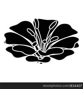 Spring flower icon. Simple illustration of spring flower vector icon for web. Spring flower icon, simple black style
