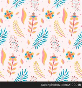 Spring flower vector seamless pattern design. Awesome for spring summer vintage fabric, textile, wallpaper, scrap booking, gift wrap, invitation, and clothing.