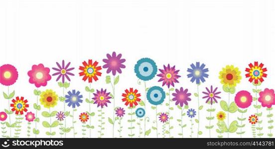 spring flowers vector illustration