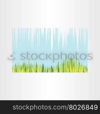 spring grass and sky vector abstract