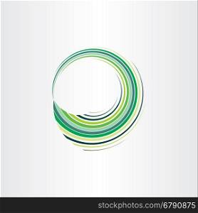 spring green wave circle abstract background