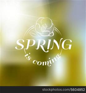 Spring is coming - cover. Vector illustration.