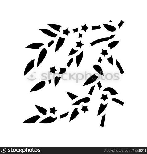 spring leaf glyph icon vector. spring leaf sign. isolated contour symbol black illustration. spring leaf glyph icon vector illustration