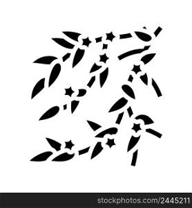 spring leaf glyph icon vector. spring leaf sign. isolated contour symbol black illustration. spring leaf glyph icon vector illustration