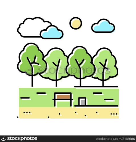spring park color icon vector. spring park sign. isolated symbol illustration. spring park color icon vector illustration