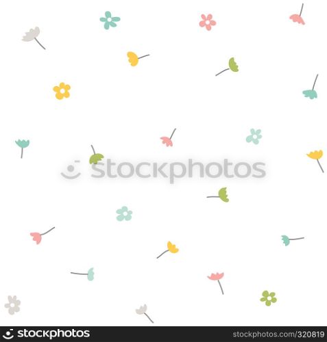 Spring pattern. Vector floral seamless background.
