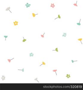 Spring pattern. Vector floral seamless background.