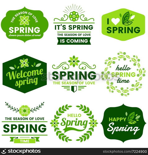 Spring Retro Vintage Vector Label for banner