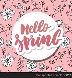 Spring sale background with beautiful flower. hello Spring sale background with beautiful flower
