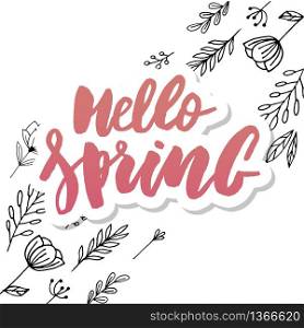 Spring sale background with beautiful flower. hello Spring sale background with beautiful flower