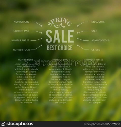 Spring sale, best choice lettering. Vector illustration.