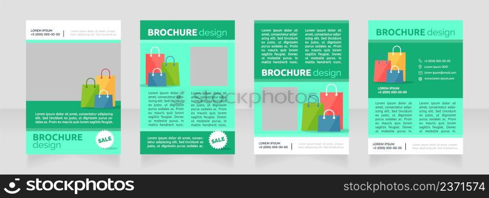 Spring sale deals blank brochure design. Special offers. Template set with copy space for text. Premade corporate reports collection. Editable 4 paper pages. Ubuntu Bold, Raleway Regular fonts used. Spring sale deals blank brochure design