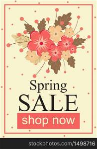 Spring Sale Discount Floral Banner