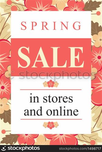 Spring Sale Discount Floral Banner