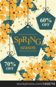 Spring Sale Discount Floral Blossom Flower Banner Illustration