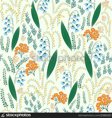 Spring seamless pattern with lily of the valley flowers. Spring seamless pattern with lily of the valley flowers.