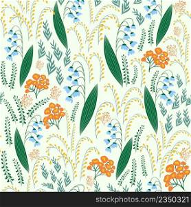 Spring seamless pattern with lily of the valley flowers. Spring seamless pattern with lily of the valley flowers.
