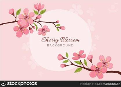 spring season floral decorative background illustration