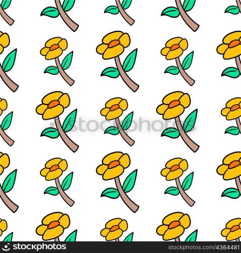 spring sunflowers seamless pattern textile print