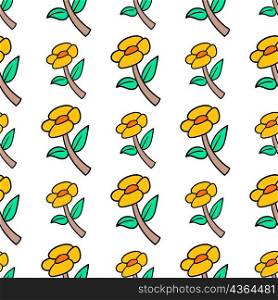 spring sunflowers seamless pattern textile print