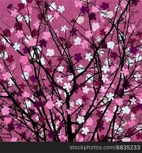 Spring theme blossom tree background for print