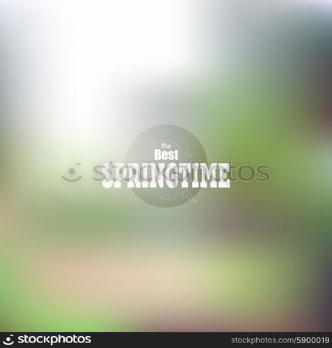 Spring time poster, vector web and mobile interface template. Blurred mesh background.