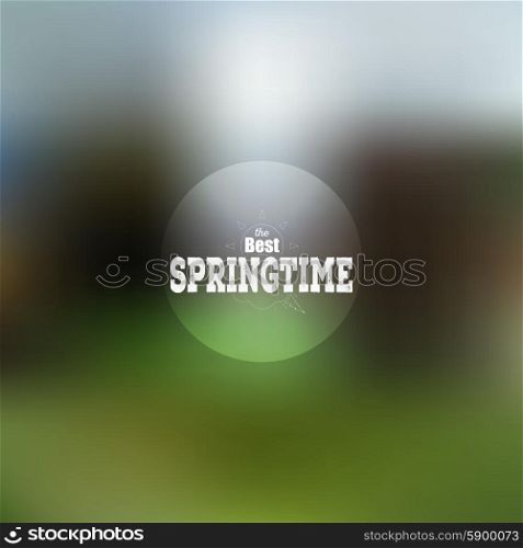 Spring time poster, vector web and mobile interface template. Blurred mesh background.