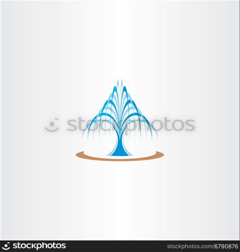 spring water fountain icon vector illustration aqua