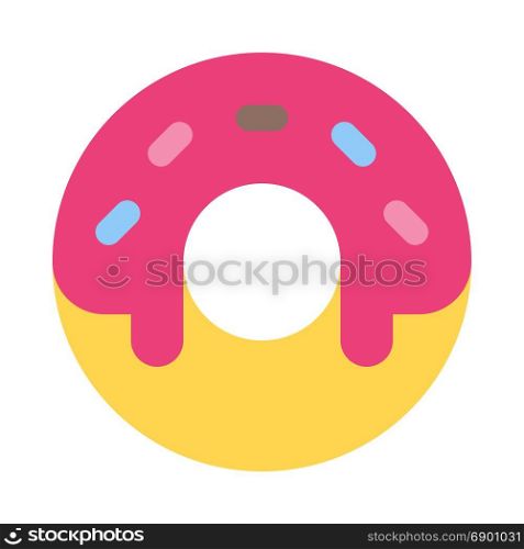 sprinkle doughnut, icon on isolated background