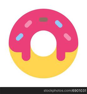 sprinkle doughnut, icon on isolated background