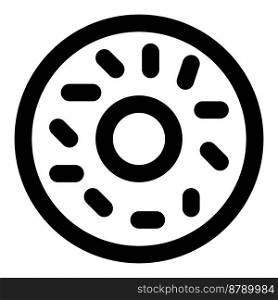 Sprinkled ciambella outline vector icon