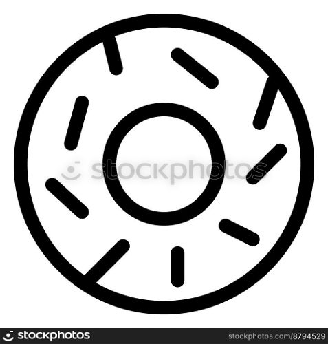 Sprinkled doughnut cake light icon set