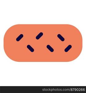 Sprinkled eclairs light vector icon