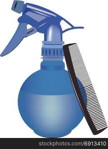 Sprinkler spray barber with comb