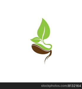 sprouts icon logo vector design template