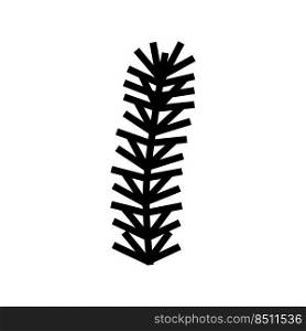 spruce branch line icon vector. spruce branch sign. isolated contour symbol black illustration. spruce branch line icon vector illustration
