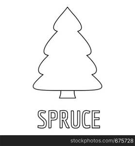 Spruce icon. Outline illustration of spruce vector icon for web. Spruce icon, outline style.
