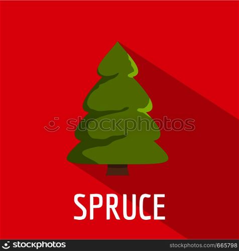 Spruce tree icon. Flat illustration of spruce tree vector icon for web. Spruce tree icon, flat style