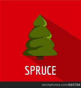 Spruce tree icon. Flat illustration of spruce tree vector icon for web. Spruce tree icon, flat style