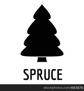 Spruce tree icon. Simple illustration of spruce tree vector icon for web. Spruce tree icon, simple black style