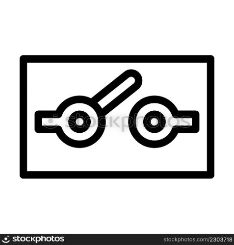 spst electrical mechanism line icon vector. spst electrical mechanism sign. isolated contour symbol black illustration. spst electrical mechanism line icon vector illustration