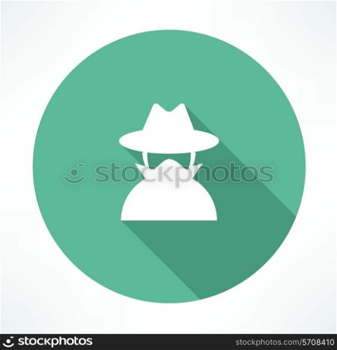 spy agent icon. Flat modern style vector illustration