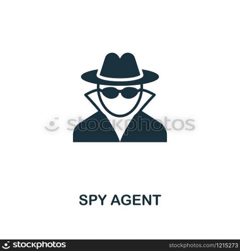 Spy Agent icon. Premium style design from security collection. UX and UI. Pixel perfect spy agent icon for web design, apps, software, printing usage.. Spy Agent icon. Premium style design from security icon collection. UI and UX. Pixel perfect Spy Agent icon for web design, apps, software, print usage.