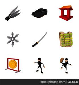 Spy icons set. Cartoon illustration of 9 spy vector icons for web. Spy icons set, cartoon style
