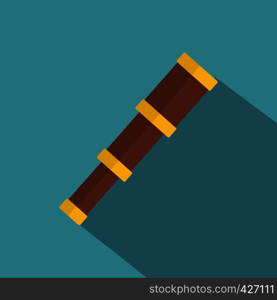 Spyglass icon. Flat illustration of spyglass vector icon for web. Spyglass icon, flat style